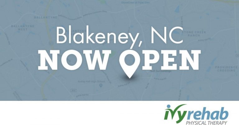 Ivy Rehab is Now Open in the Blakeney Commons Neighborhood of Charlotte, NC