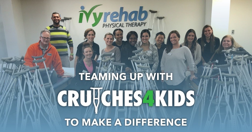 Ivy Rehab in Cranford collects crutches for Crutches4Kids
