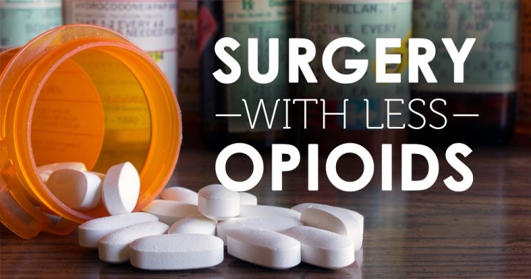 Surgery with Less Opioids