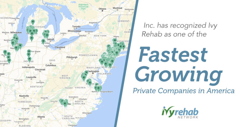Ivy Rehab Has Been Recognized by Inc. on Annual List of “5000 Fastest-Growing Private Companies in America”
