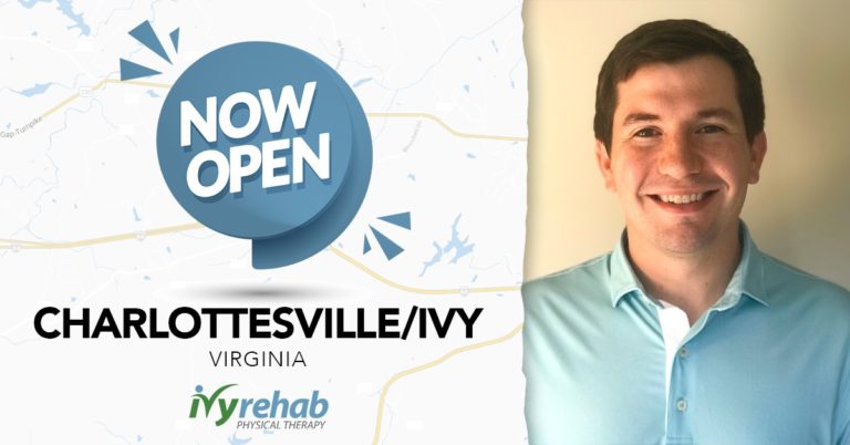 Aaron Freeland, DPT Opens New Ivy Rehab Physical Therapy Office in the Ivy Area of Charlottesville, VA