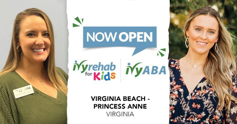 Ivy Rehab for Kids Launches New Pediatric Therapy & ABA Facility in the Princess Anne Area of Virginia Beach, VA