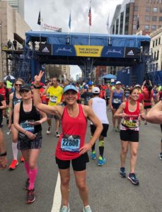 Gina Otterbein at the Boston Marathon